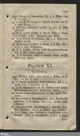 Pensum XI