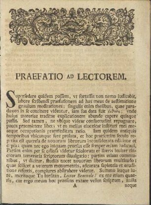 Praefatio Ad Lectorem.