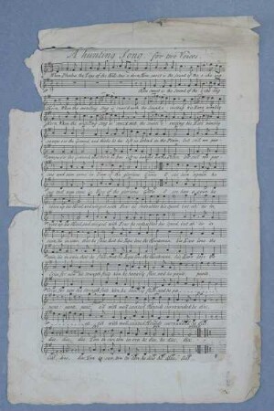 A hunting song. for two voices.