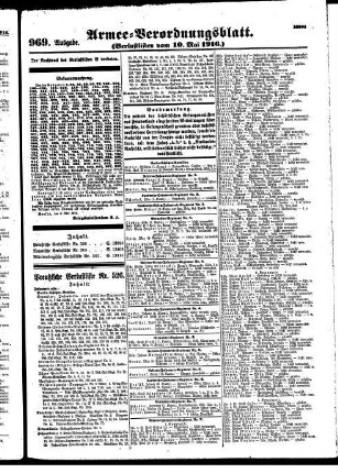 969. Ausgabe. Mittwoch, 10. Mai 1916