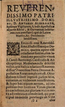 S[ancti] Caroli Borromaei Vita et miracula