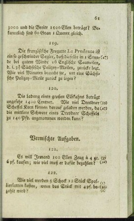 Vermischte Aufgaben