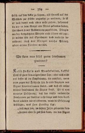 Wie kann man selbst guten Leinsamen gewinnen?