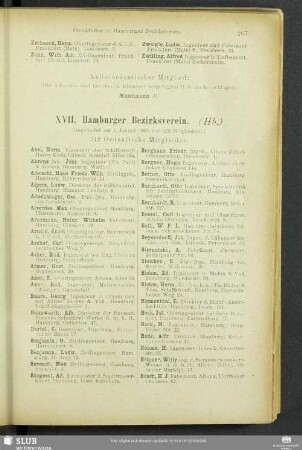 XVII. Hamburger Bezirksverein.