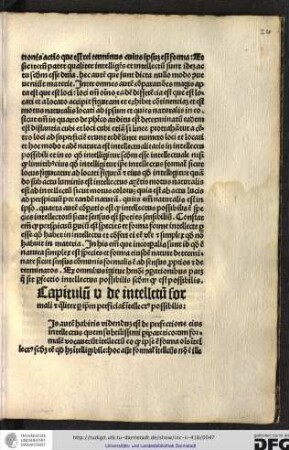 Capitulum v de intellectum formali et qualiter ipsum perficiatur intellectus possibilis.