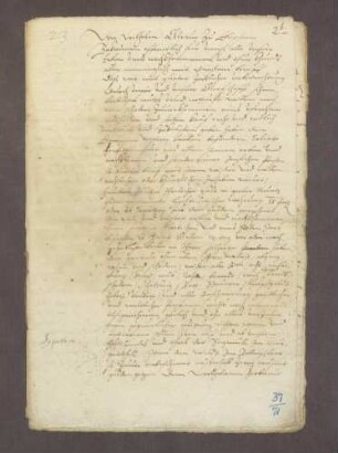 Schuldverschreibung der Grafen Wilhelm von Eberstein gegen Calixt Franckhenfurt über 2.000 fl.