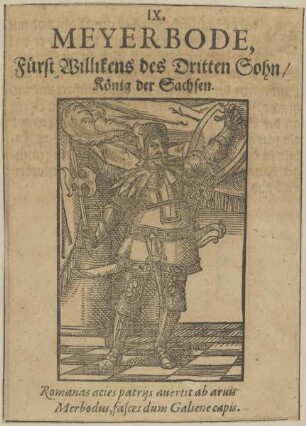 Bildnis von Meyerbode, König der Sachsen