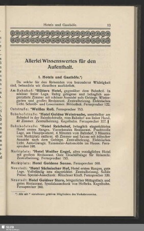 Allerlei Wissenswertes für den Aufenthalt