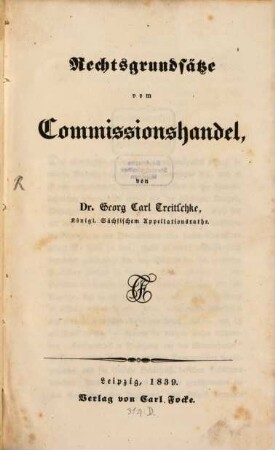 Rechtsgrundsätze vom Commissionshandel