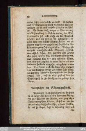 Kennzeichen der Schwangerschaft.