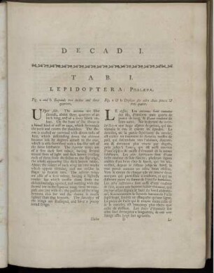 Decad I. Lepidoptera: Phalæna.