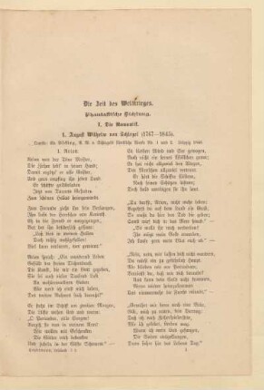 Die Zeit des Weltkrieges. Phantastische Dichtung