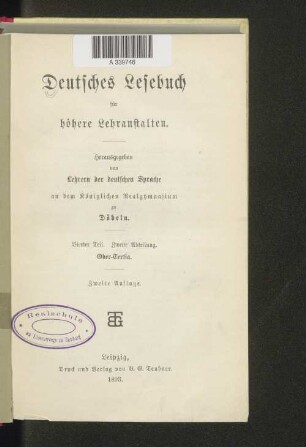 T. 4, Abt. 2: Ober-Tertia