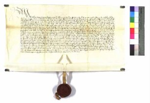 Graf Ulrich von Württemberg bestellt Graf Kraft von Hohenlohe zu seinem Rat; Pergament; Siegel des Ulrich.