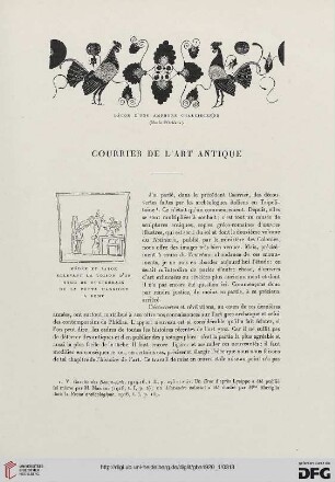 5. Pér. 1.1920: Courrier de l'art antique, [25]