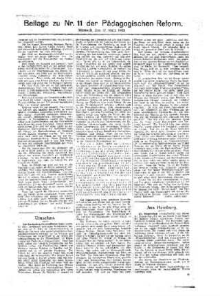 Rechtschreibung : [Fortsetzung aus dem Hauptblatt] ; Beilage zu Nr. 11 der Pädagogischen Reform