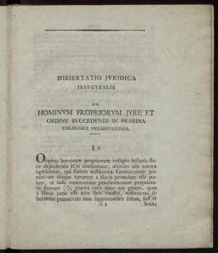 Dissertatio Juridica Inauguralis de ...