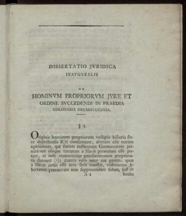 Dissertatio Juridica Inauguralis de ...