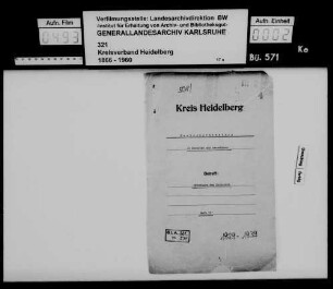 Organisation der Sitzungen des Kreisrats (Heft I)