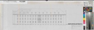 Münster (Münster) Portsmouth-Kaserne Block 6 Ostansicht 1971 1 : 100 30 x 92 Pause Finanzbauamt Münster