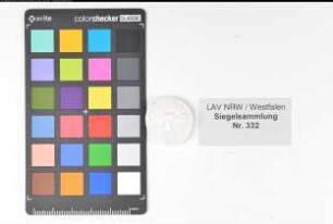 Siegler: Coesfeld, Stadt Überlieferungsart: Nachbildung. Stoff: Gips Farbe: weiß Form: rund. Durchmesser: Art: Typ: Umschrift: