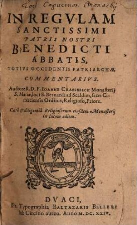 Commentarius in regulam S. Benedicti