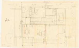 Gesamtbebauungsplan Ankara Ankara Kooperatifi. Haustypen: Typ A2, AFIUN, Einzelhaus 5 Zimmer, Grundriss Erdgeschoss 1:50