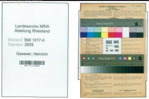 Entnazifizierung Heinrich Gassner , geb. 16.06.1911 (Montageschlosser)