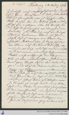 Brief von Schemann vom 14.03.1916.
