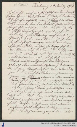Brief von Schemann vom 14.03.1916.