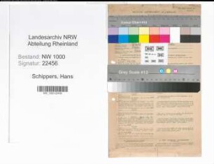 Entnazifizierung Hans Schippers, geb. 06.03.1898 (Lehrer)