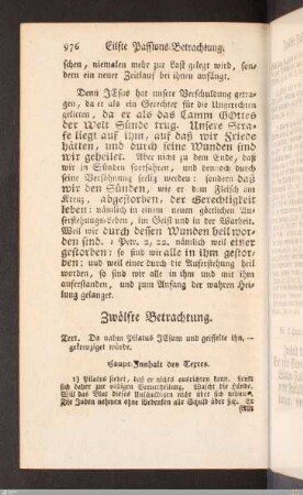 Zwölfte Passions-Betrachtung.