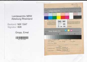 Entnazifizierung Ernst Von Gropp , geb. 16.04.1882 (Beamter)