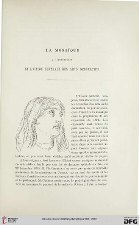 2. Pér. 31.1885: La mosaïque à l'exposition de l'Union Centrale des Arts Décoratifs