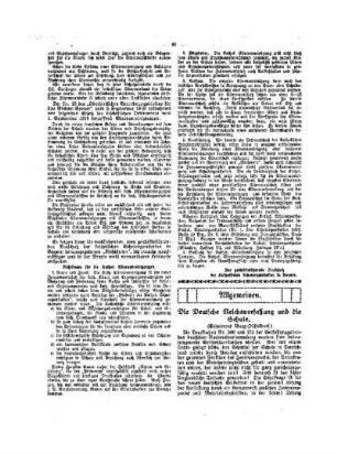 Die Deutsche Reichsverfassung und die Schule : 1.