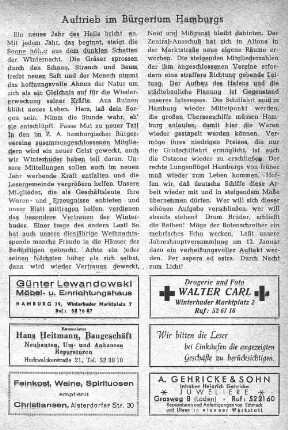 Auftrieb im Bürgertum Hamburgs