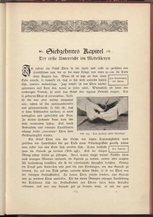 Siebzehntes Kapitel - Der erste Unterricht im Modellieren