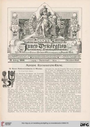 Moderne Restaurations-Räume, [3]: Neuere Restaurationsbauten in München