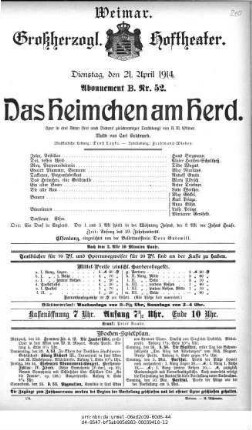 Das Heimchen am Herd