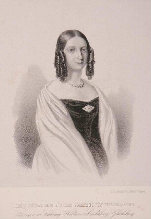 Bildnis von Wilhelmine (1808-1891), Herzogin von Schleswig-Holstein-Sonderburg-Glücksburg