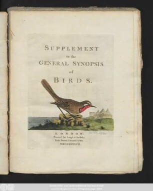 Suppl. [1]: A General Synopsis of Birds