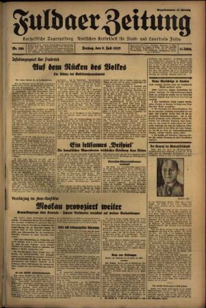 Erste Ausgabe vom Freitag, den 02. Juli 1937.