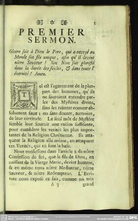 Premier Sermon