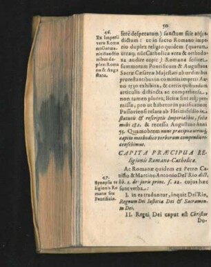 Capita Praecipua Religinis Romano-Catholicae.