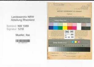 Entnazifizierung Ilse Mueller , geb. 30.03.1922 ()
