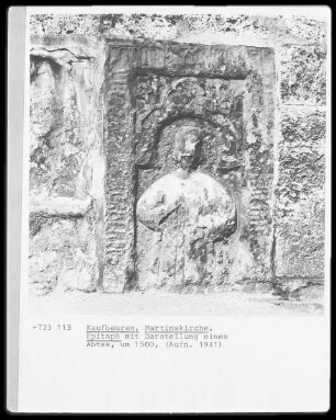 Epitaph mit Darstellung eines Abtes