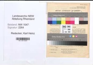 Entnazifizierung Karl Heinz Redecker , geb. 08.04.1900 (Angestellter)
