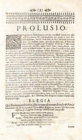 Prolusio.
