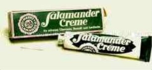 Pappschachtel mit Tube für "Salamander Creme für schwarz Chevreau, Boxcalf und Lackleder"