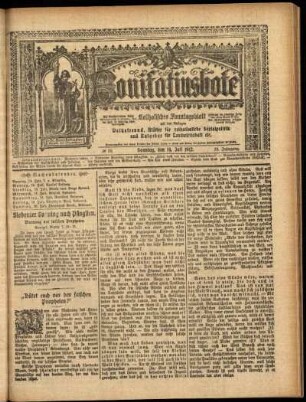 Erste Ausgabe vom Sonntag, den 14. Juli 1912.